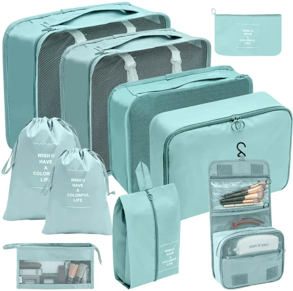 Voyagernaut Portable Travel Toiletry Storage Bags β 10 pcs Set