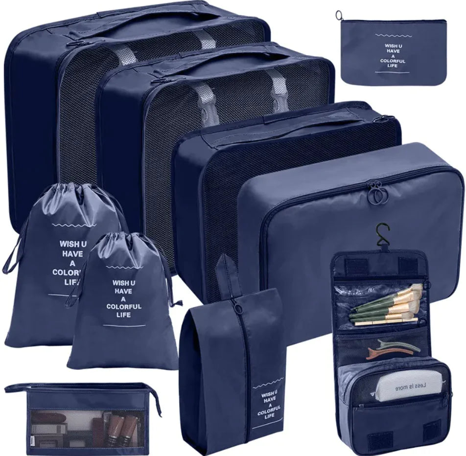 Voyagernaut Portable Travel Toiletry Storage Bags β 10 pcs Set