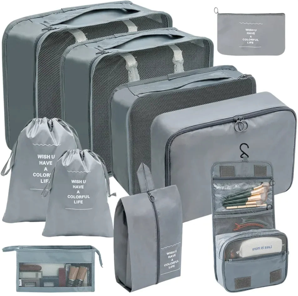Voyagernaut Portable Travel Toiletry Storage Bags β 10 pcs Set