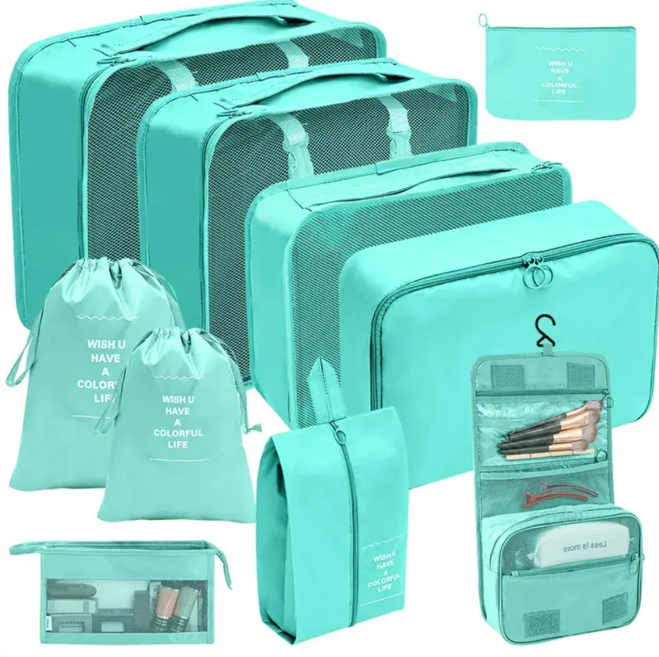 Voyagernaut Portable Travel Toiletry Storage Bags β 10 pcs Set