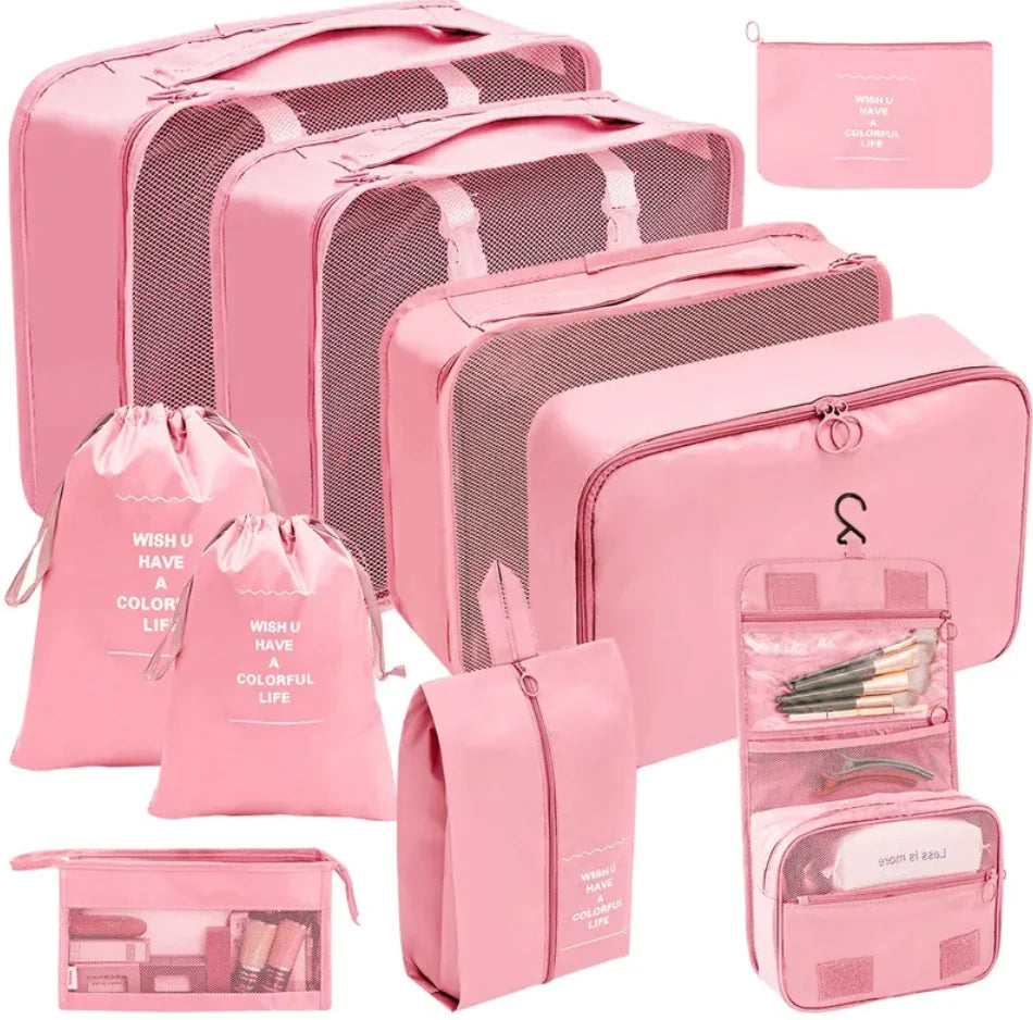Voyagernaut Portable Travel Toiletry Storage Bags β 10 pcs Set