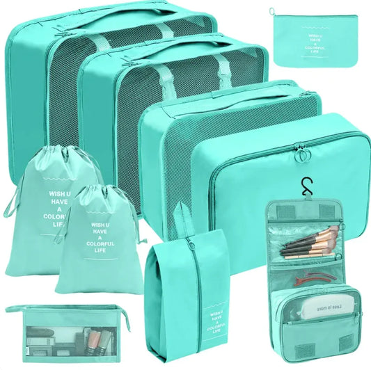 Voyagernaut Portable Travel Toiletry Storage Bags – 10 pcs Set